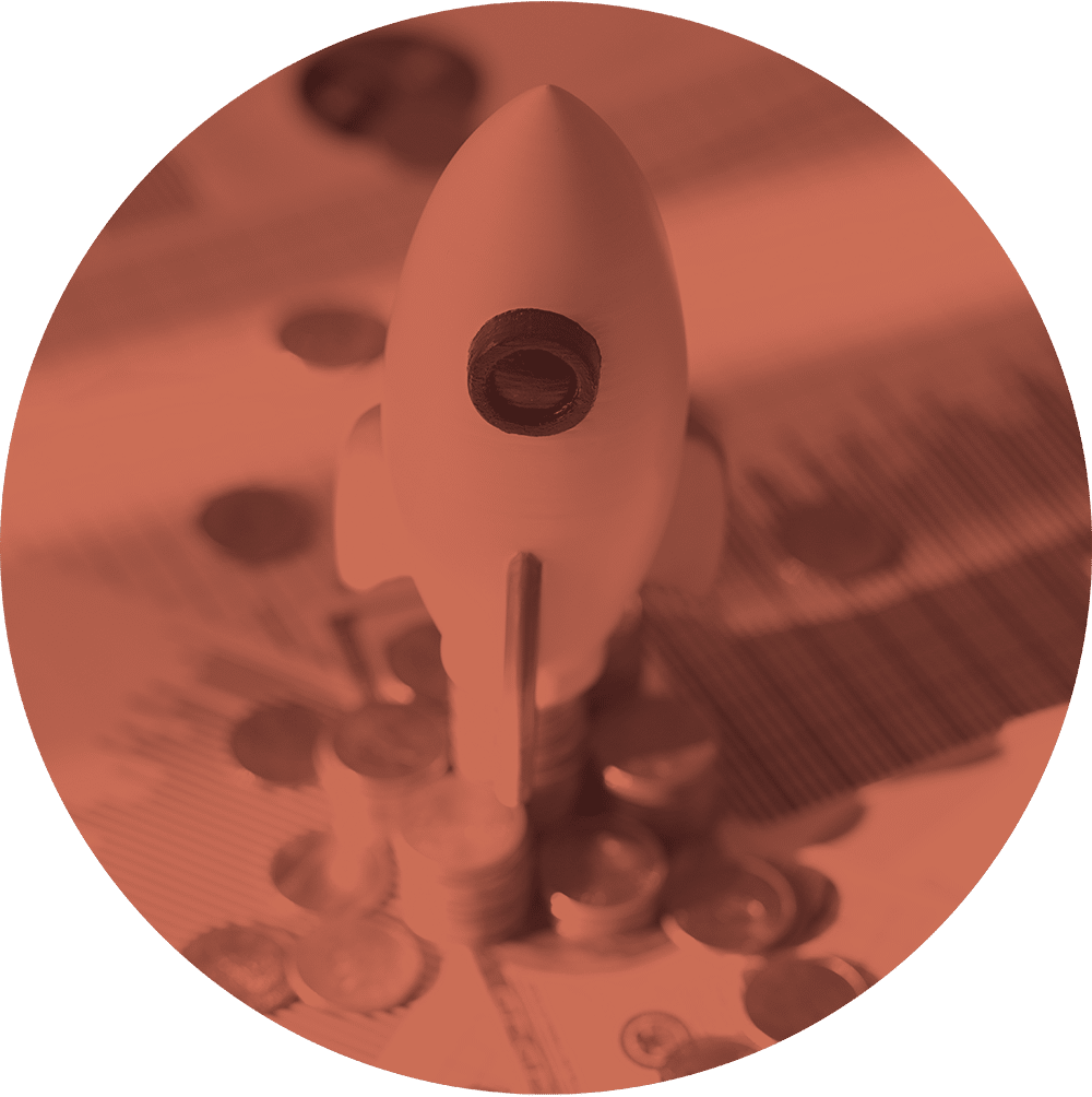 Illustration of a rocket representing investment risk tolerance